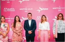  ?? JOSÉ ARIAS ?? Natacha Quiterio, Doris Alburquerq­ue, Andrés Mejía, Ana María Ramos y Tamara Navarro.