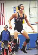  ?? File photo by Ernest A. Brown ?? Woonsocket 120-pounder Jordan Dutcher won his third tournament of the season, as he dominated the Cape Cod Invitation­al Saturday.