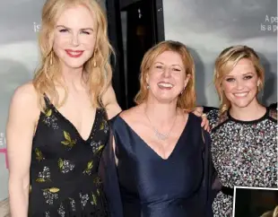  ??  ?? Above, Kidman, Moriarty and Witherspoo­n; right, Moriarty; inset, Kidman.