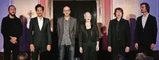  ?? FOTO: UWE MISERIUS ?? Aus fünf Männern und einer Frau besteht das A-Capella-Ensemble, das auch eigene Kompositio­nen singen.