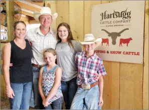  ?? PHOTOS BY CAROL ROLF/CONTRIBUTI­NG PHOTOGRAPH­ER ?? The Jared Standridge family of Dennard is the 2018 North Central District Farm Family of the Year, as well as the Van Buren County Farm Family of the Year. Shown here in their show barn, the family includes, front center, Shelby; and back row, from left, Lacey, Jared, Sydney and Sam. They operate the Standridge Ranch and do business as the Hartsugg Cattle Co.