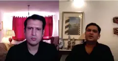  ?? (Ather Kazmi/YouTube) ?? Ather Kazmi discusses the India-China standoff on his YouTube channel with Major Gaurav Arya