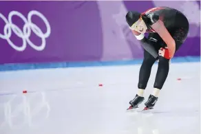  ?? LEAH HENNEL ?? Speedskate­r Ivanie Blondin of Ottawa finished fifth in the women’s 5,000 metres Friday in Gangneung, South Korea.