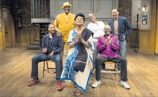  ?? Jay L. Clenenin Los Angeles Times ?? DIRECTOR Phylicia Rashad, center, with her Mark Taper Forum cast members Damon Gupton, left, Keith David, Lillias White, Glynn Turman and Jason Dirden.