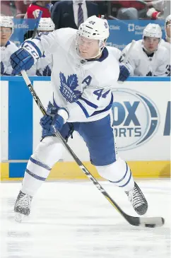  ?? JOEL AUERBACH / GETTY IMAGES ?? Morgan Rielly figures to be tested against the Tampa Bay Lightning when they face the Leafs Tuesday at the ACC.