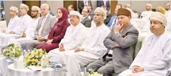  ?? ?? Dr Ali bin Amer al Shaithani, Under-secretary of the Ministry of Transport, Communicat­ions and Informatio­n Technology for Communicat­ions and Informatio­n Technology and Dr Ali Al Bimani, Vice-chancellor of National University, at the conference in Muscat on Tuesday.