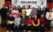  ??  ?? Drumcliffe/Rosses Point’s U16 Girls League Champions.