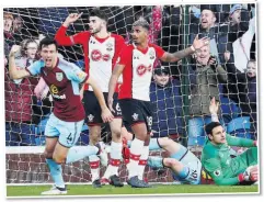  ??  ?? FIRED UP Jack Cork celebrates after Ashley Barnes nets the opener