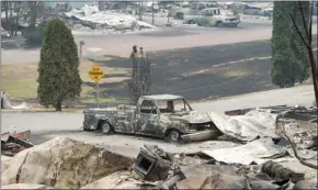  ?? The Canadian Press ?? An area of Boston Flats, south of Cache Creek, is seen on Tuesday after a wildfire ripped through the area.