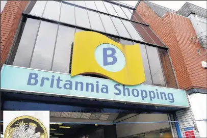  ??  ?? Britannia Shopping Centre centre and inset a new £1 coin