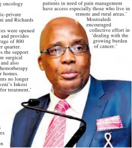  ??  ?? Health Minister Dr Aaron Motsoaledi