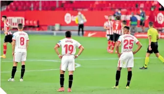  ??  ?? Sevilla perdió después de siete victorias y un empate en sus últimos partidos. /