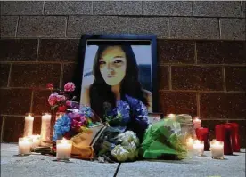  ??  ?? A vigil for Bobbie Simpson was held on Thursday at Burbank Park in Upper Arlington, yards away from where her body was found.