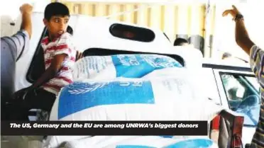  ?? ?? The US, Germany and the EU are among UNRWA's biggest donors