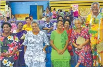  ?? Picture: RUSIATE VUNIREWA ?? Women pose for a group photo at the expo last week.