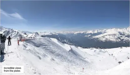  ??  ?? Incredible views from the pistes