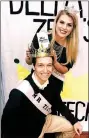  ?? SUBMITTED ?? Colton Little of Gentry is crowned Mr. Arkansas Tech University 2018 by sophomore Madison Oswalt of Harrison, Miss Arkansas Tech University 2018.