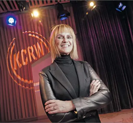  ?? Carolyn Cole Los Angeles Times ?? ANNE LITT is KCRW’s new music director, the first woman to hold the job. She plans to challenge listeners with newfound sounds.