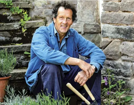  ??  ?? Monty Don says gardening has helped his wellbeing immeasurab­ly