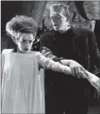  ?? AP ?? Elsa Lanchester and Boris Karloff in the 1935 film “The Bride of Frankenste­in.”