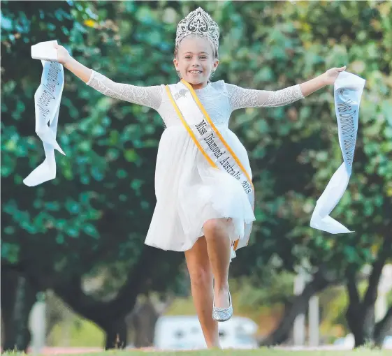  ?? Picture: MIKE BATTERHAM ?? Seven-year-old Payten Ella Grattan from currumbin who was recently crowned Miss Mini Diamond Australia.