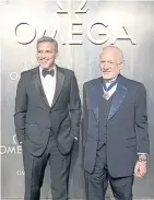  ??  ?? George Clooney and Buzz Aldrin.