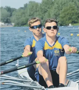  ??  ?? Ben Mackenzie and Harry Masterson won the J15 doubles on Saturday.