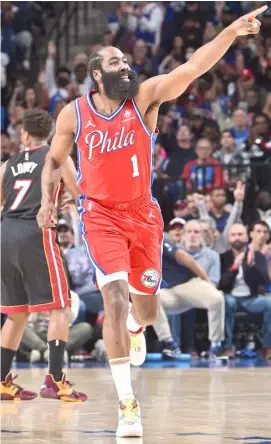  ?? DAVID DOW/AGENCE FRANCE-PRESSE ?? JAMES Harden feels the Philadelph­ia 76ers are capable of making it all the way to the top.