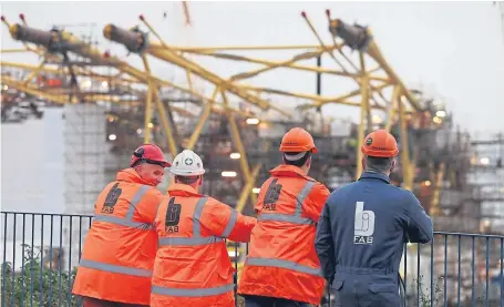  ?? Picture: PA. ?? The BiFab yard at Methil could be saved if the firm lands contracts for a giant Fife wind farm.