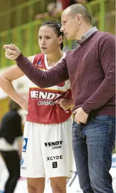  ?? Foto: Jochen Aumann ?? Die Hinweise von Trainer Pat Bär haben gefruchtet: Magaly Meynadier spielte stark und die Angels landeten den zweiten Sieg in Folge.