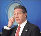  ?? BARRY WILLIAMS/NEW YORK DAILY NEWS/TNS ?? A woman who works in the office of New York Gov. Andrew Cuomo says he looked down her shirt and made suggestive remarks to her and another aide.