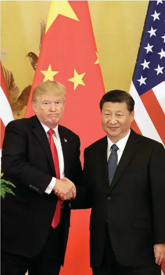  ??  ?? Relations have soured between US President Donald Trump’s administra­tion and that of Chinese President Xi Jinping since they met in Beijing last year, sparking fears of an all-out trade war