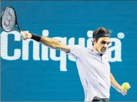  ?? FOTO: EFE ?? Roger Federer, en el torneo de casa, Basilea. Cómodo debut ante Frances Tiafoe