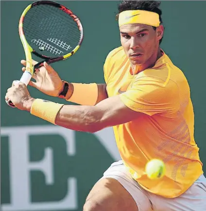  ?? FOTO: GETTY ?? Rafa Nadal, cómodo estreno en Montecarlo 2018, que ha conquistad­o diez veces, como ha sucedido en el Godó y Roland Garros