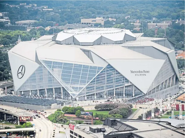  ??  ?? BLANK CANVAS: The Mercedes-Benz Stadium, home to MLS outfit Atlanta United and the NFL’s Atlanta Falcons, both of which are owned by Arthur Blank