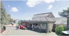  ??  ?? Criccieth Craft Centre (pic: Google Streetview) and, below, an artist’s impression, of the proposed developmen­t