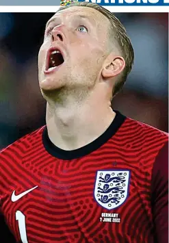  ?? SPORTIMAGE ?? One to forget: Jordan Pickford rues conceding