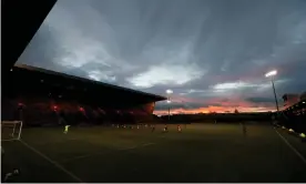  ??  ?? A general view of The Alexandra Stadium, Crewe Alexandra’s home ground. Photograph: Jason Cairnduff/Reuters