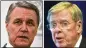  ??  ?? U.S. Senators David Perdue (left) and Johnny Isakson