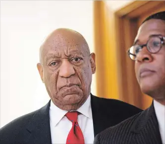  ?? MARK MAKELA NEW YORK TIMES ?? Bill Cosby reacts on Thursday as he’s hears the verdict in his retrial on sexual assault charges.