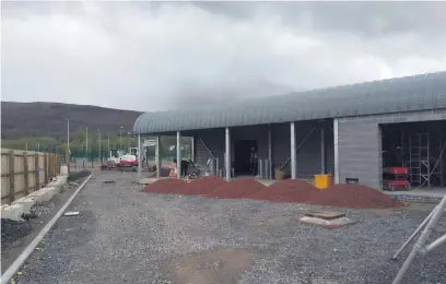  ??  ?? Good progress is being made on the constructi­on of a new £3m athletics facility at the Sobell developmen­t in Aberdare