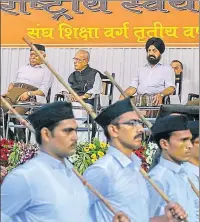  ?? REUTERS FILE ?? ▪ The RSS remains adamant, it is not a political organisati­on, and that its primary focus is its schedule of ‘characterb­uilding’ programmes.