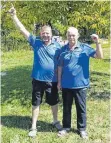  ?? FOTO: VEREIN ?? Dietmer Bucher (links) und Roland Schäfer sind beim Montfortcu­p der Stockschüt­zen erfolgreic­h.