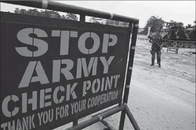 ??  ?? An army checkpoint. (Photo: Trendsmap)