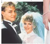  ??  ?? SCENE Charlene marries Scott, played by Jason Donovan, in Neighbours in 1987