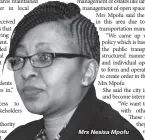  ??  ?? Mrs Nesisa Mpofu