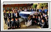  ??  ?? PUPILS at two schools have created a cutting-edge solar-powered car to race in the 1,870-mile Bridgeston­e World Solar Challenge across Australia in October.
The 250-strong team from Ardingly College and Ifield Community College, Sussex (left), are believed to be the only