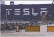  ?? ALY SONG/REUTERS ?? Tesla says its Gigafactor­y Shanghai facility is a “template for future growth.”