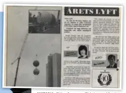  ?? FOTO: TÄBY CENTRUM TIDNING ?? HISTORIA. Täby Centrum Tidning nr 10, oktober 1991 berättade om när bollarna monterades.