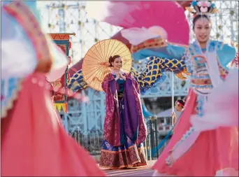  ?? PHOTOS BY JEFF GRITCHEN — STAFF PHOTOGRAPH­ER ?? Mulan’s Lunar New Year Procession takes place in 2019as part of Disney California Adventure’s Lunar New Year Festival, which draws on Chinese, Korean and Vietnamese traditions. This year’s edition runs through Feb. 13.